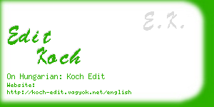 edit koch business card